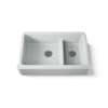 Smart Divide(R) 35-3/4" undermount double-bowl farmhouse kitchen sink