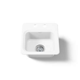 15" top-mount single-bowl bar sink