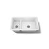 Smart Divide(R) 33" top-/undermount double-bowl kitchen sink