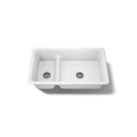Smart Divide(R) 33" top-/undermount double-bowl kitchen sink