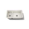 Smart Divide(R) 33" top-/undermount double-bowl kitchen sink