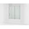 62" H sliding bath door with 3/8"-thick glass