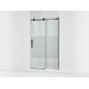 78" H sliding shower door with 3/8"-thick glass