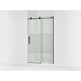 78" H sliding shower door with 3/8"-thick glass