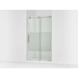 78" H sliding shower door with 3/8"-thick glass