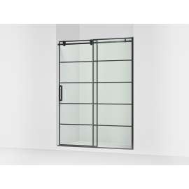 78" H sliding shower door with 3/8"-thick glass