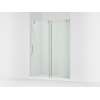 Sliding shower door, 78" H x 56-1/8 - 59-7/8" W, with 3/8" thick Crystal Clear glass