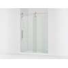 80-7/8" H sliding shower door with 3/8"-thick glass