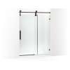 80-7/8" H sliding shower door with 3/8"-thick glass