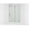 80-7/8" H sliding shower door with 3/8"-thick glass