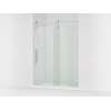 80-7/8" H sliding shower door with 3/8"-thick glass