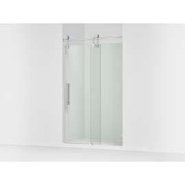 80-7/8" H sliding shower door with 3/8"-thick glass