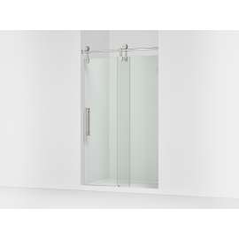 80-7/8" H sliding shower door with 3/8"-thick glass