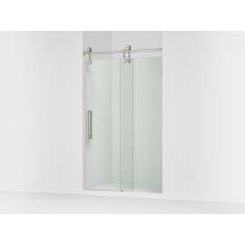 80-7/8" H sliding shower door with 3/8"-thick glass