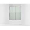 62-1/2" H sliding bath door with 3/8"-thick glass