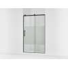 77" H sliding shower door with 3/8"-thick glass