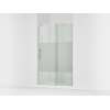 77" H sliding shower door with 3/8"-thick glass
