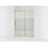 77" H sliding shower door with 3/8"-thick glass