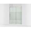 77" H sliding shower door with 3/8"-thick glass
