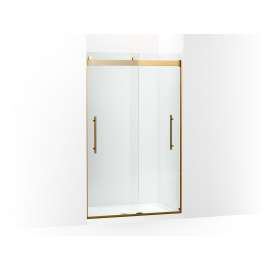 Frameless sliding shower door, 77-9/16" H x 44-5/8 - 47-5/8" W, with 5/16"-thick Crystal Clear glass
