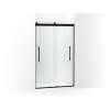 Frameless sliding shower door, 77-9/16" H x 44-5/8 - 47-5/8" W, with 5/16"-thick Crystal Clear glass
