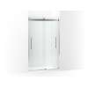 Frameless sliding shower door, 77-9/16" H x 44-5/8 - 47-5/8" W, with 5/16"-thick Crystal Clear glass