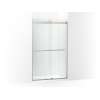 Frameless sliding shower door, 77-9/16" H x 44-5/8 - 47-5/8" W, with 5/16"-thick Crystal Clear glass