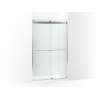 Frameless sliding shower door, 77-9/16" H x 44-5/8 - 47-5/8" W, with 5/16"-thick Crystal Clear glass
