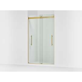 Frameless sliding shower door, 81-5/8" H x 44-5/8 - 47-5/8" W, with 3/8"-thick Crystal Clear glass
