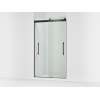 Frameless sliding shower door, 81-5/8" H x 44-5/8 - 47-5/8" W, with 3/8"-thick Crystal Clear glass