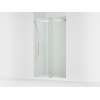 Frameless sliding shower door, 81-5/8" H x 44-5/8 - 47-5/8" W, with 3/8"-thick Crystal Clear glass