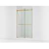 Frameless sliding shower door, 81-5/8" H x 44-5/8 - 47-5/8" W, with 3/8"-thick Crystal Clear glass