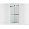 Frameless sliding shower door, 81-5/8" H x 44-5/8 - 47-5/8" W, with 3/8"-thick Crystal Clear glass