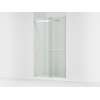 Frameless sliding shower door, 81-5/8" H x 44-5/8 - 47-5/8" W, with 3/8"-thick Crystal Clear glass