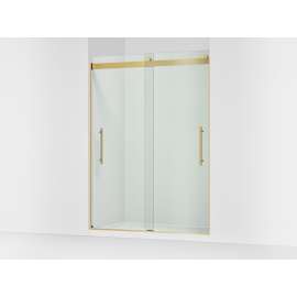 Frameless sliding shower door, 81-5/8" H x 56-5/8 - 59-5/8" W, with 3/8"-thick Crystal Clear glass