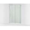 Frameless sliding shower door, 81-5/8" H x 56-5/8 - 59-5/8" W, with 3/8"-thick Crystal Clear glass