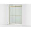 81-5/8" H sliding shower door with 3/8"-thick glass