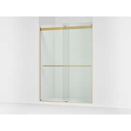 81-5/8" H sliding shower door with 3/8"-thick glass