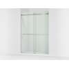 81-5/8" H sliding shower door with 3/8"-thick glass