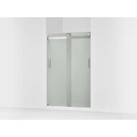 Sliding shower door, 74" H x 43-5/8 - 47-5/8" W, with 1/4" thick Frosted glass