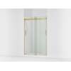 Sliding shower door, 74" H x 44-11/16 - 47-5/8" W, with 1/4" thick Crystal Clear glass