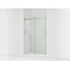 Sliding shower door, 74" H x 44-11/16 - 47-5/8" W, with 1/4" thick Crystal Clear glass