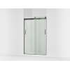 Sliding shower door, 74" H x 44-11/16 - 47-5/8" W, with 1/4" thick Crystal Clear glass