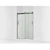 Sliding shower door, 74" H x 44-11/16 - 47-5/8" W, with 1/4" thick Crystal Clear glass