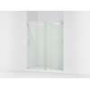 Sliding shower door, 74" H x 56-5/8 - 59-5/8" W, with 1/4" thick Crystal Clear glass