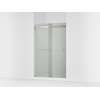 Sliding shower door, 74" H x 44-5/8 - 47-5/8" W, with 1/4" thick Frosted glass