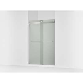Sliding shower door, 74" H x 44-5/8 - 47-5/8" W, with 1/4" thick Frosted glass