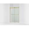 Sliding shower door, 74" H x 44-5/8 - 47-5/8" W, with 1/4" thick Crystal Clear glass