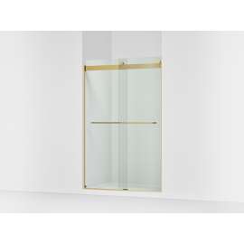 Sliding shower door, 74" H x 44-5/8 - 47-5/8" W, with 1/4" thick Crystal Clear glass