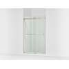 Sliding shower door, 74" H x 44-5/8 - 47-5/8" W, with 1/4" thick Crystal Clear glass
